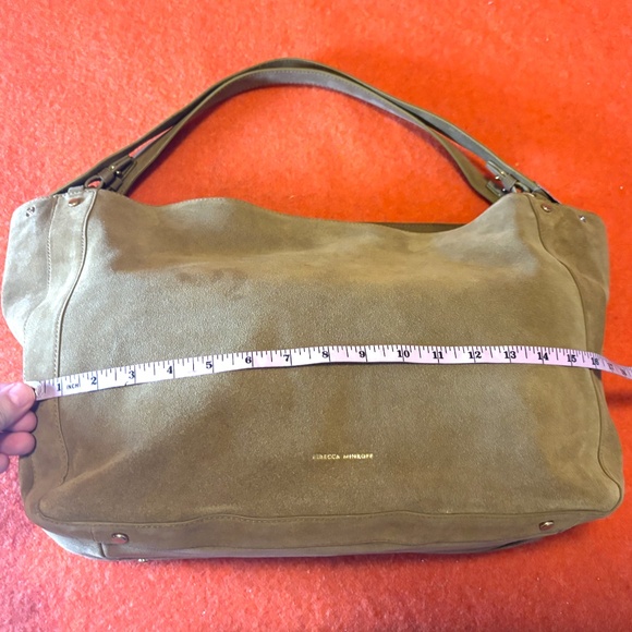 Rebecca Minkoff honey caramel M.A.B carryall hobo suede leather large tote NWT - Picture 15 of 16